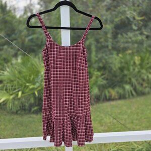 Hollister Red Plaid Dress – Size XS